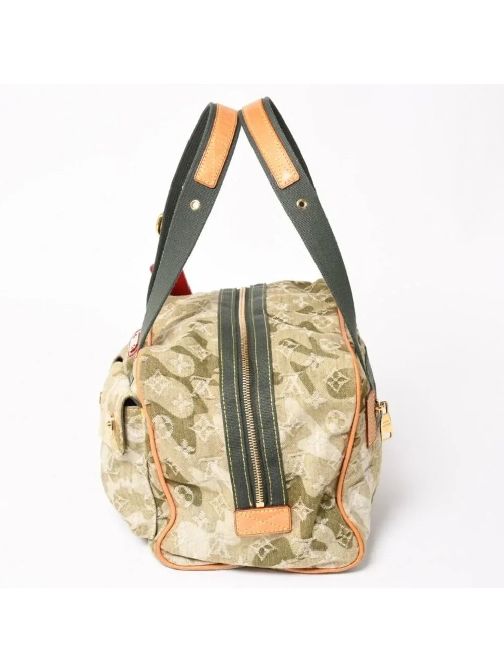 Louis Vuitton Monogram Moflage Denim Jasmine Handbag Khaki Takashi Murakami